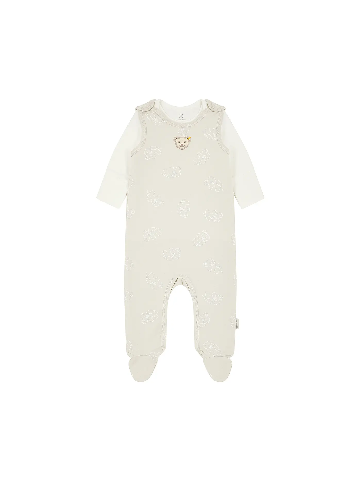STEIFF | Baby Set 2tlg Strampler und Langarmshirt | hellgrau